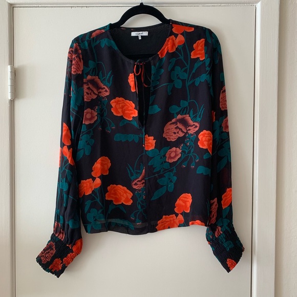 Ganni Rose Print Top - Picture 3 of 8